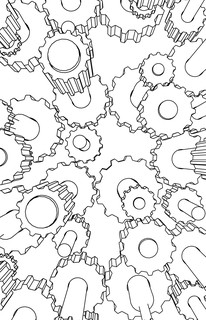 Волшебные часы и механизмы. Раскраски антистресс 7