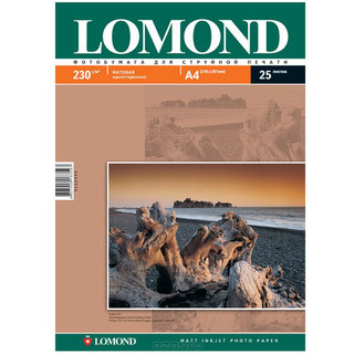 Фотобумага Lomond 230г, A4, 25л матовая односторонняя