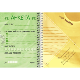 Анкета для друзей Hatber для девочек с наклейками. Цветочки 3