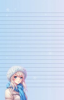 Новогодний блокнот 'Аниме' А5, синий 3