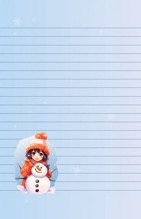 Новогодний блокнот 'Аниме' А5, синий 5