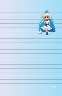 Новогодний блокнот 'Аниме' А5, синий 7