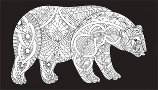 Оттенки природы. Раскраска на черном фоне 7