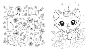 Я раскрашиваю замурчательных котят 4