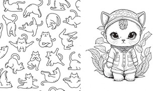 Я раскрашиваю замурчательных котят 6