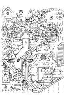 Щеночки и котята. Открытка-раскраска 7