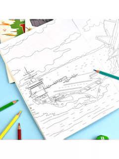 Военная раскраска для мальчиков 'Самолёты' 3