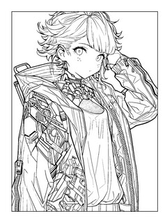 Аниме будущего. Раскрашиваем моду киберпанка в 46 иллюстрациях 4