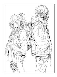 Аниме будущего. Раскрашиваем моду киберпанка в 46 иллюстрациях 6