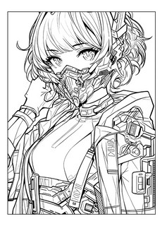 Аниме будущего. Раскрашиваем моду киберпанка в 46 иллюстрациях 7