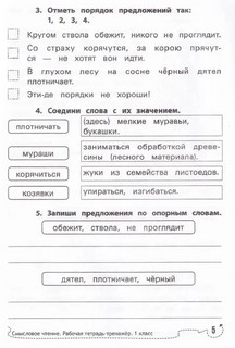 Смысловое чтение. 1 класс. Рабочая тетрадь-тренажер. ФГОС 3