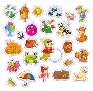 Книга с липучками. Времена года 5