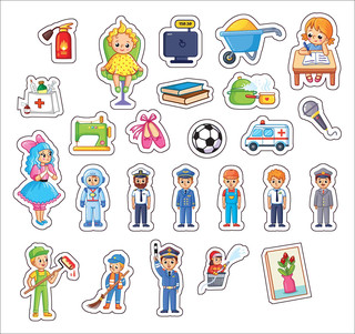 Книга с липучками. Профессии 5