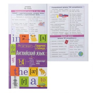 Справочник в таблицах. Английский язык, 1-4 класс 2