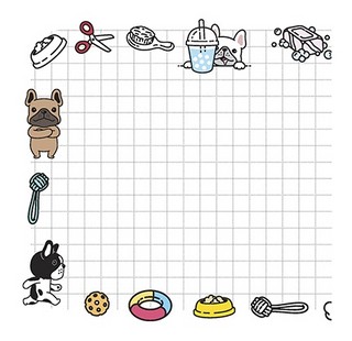 Блокнот с французскими бульдогами (сиреневый) 2