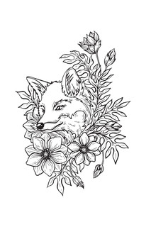 Хитрые лисята. Открытка-раскраска 12