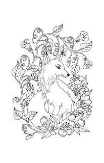 Хитрые лисята. Открытка-раскраска 8