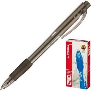 Ручка шариковая автоматическая Stabilo Marathon 318/46F, черн...