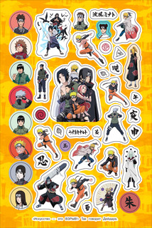 Наклейки Naruto Shippuden. Супермного наклеек, зеленая 5