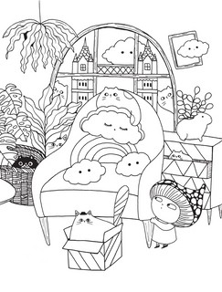 Миллион кавайных созданий, Улыбательная раскраска 5