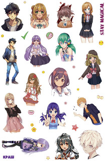 Наклейки Anime Stars (мятная обложка) 2