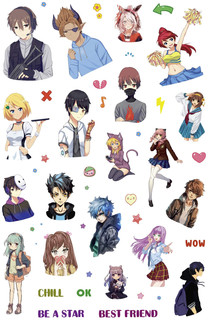 Наклейки Anime Stars (мятная обложка) 3