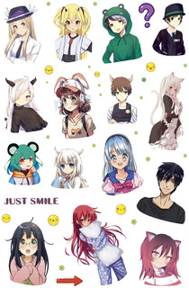 Наклейки Anime Stars (розовая) 5