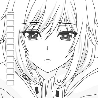 Раскраска Manga Creative (желтая) 2