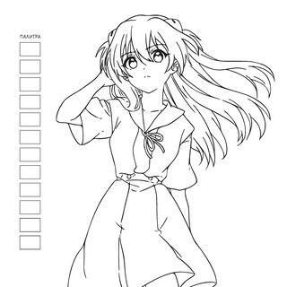 Раскраска Manga Creative (желтая) 4