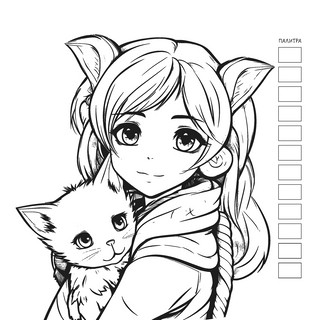 Раскраска Manga Creative (желтая) 6