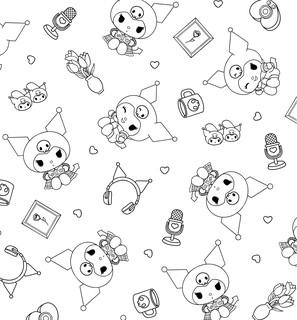 Kuromi. Большая раскраска 11