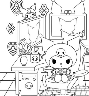 Kuromi. Большая раскраска 12