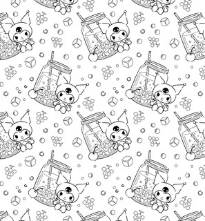 Kuromi. Большая раскраска 4