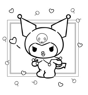 Kuromi. Большая раскраска 7