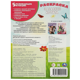 Раскраска Забавные котята, 16 стр. Умка 978-5-506-09245-2 5