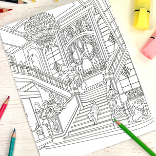 Мой волшебный дом. Интерьерная раскраска 4