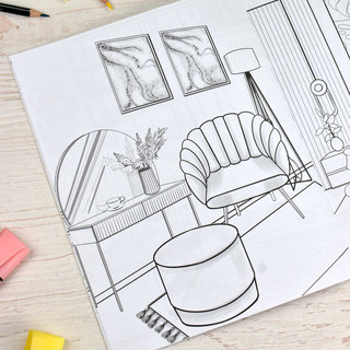 Мой уютный дом. Интерьерная раскраска 4