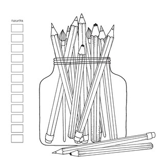 Раскраска Relax (девочка и месяц из сыра) 3