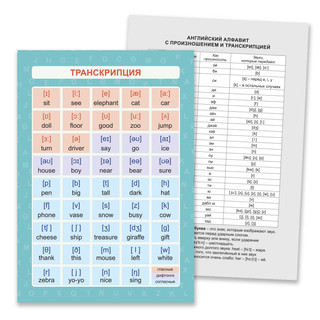 Дидактическое пособие Английский язык, Правила чтения 2