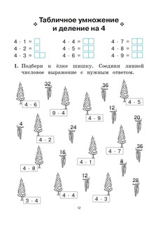 Математика, 2 класс, тренажер. Таблица умножения 7