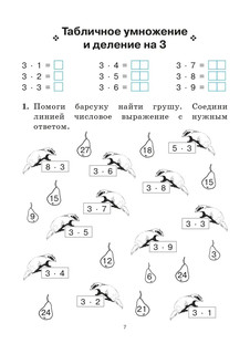 Математика, 2 класс, тренажер. Таблица умножения 6