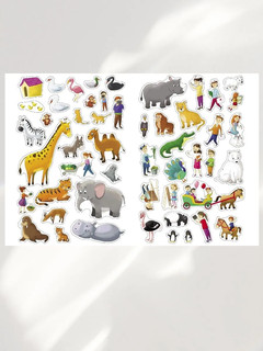 Давай пойдем в зоопарк. Многоразовые наклейки 3