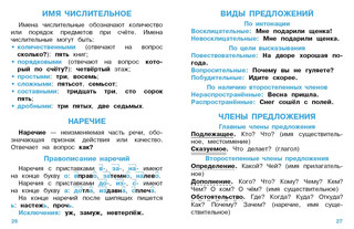 Правила по русскому языку ля начальной школы, С наклейками-шпаргалками 5