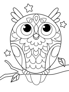 Арт-раскраска для детей. Мандалы. Выпуск 7. Сова 2
