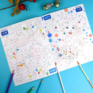 Книжка-раскраска Соедини по точкам 'Новый год' 2