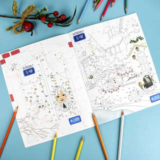 Книжка-раскраска Соедини по точкам 'Новый год' 3