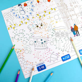 Книжка-раскраска Соедини по точкам 'Новый год' 5