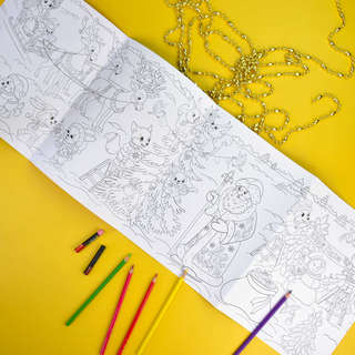 В Новогоднем лесу, Серия Длинные раскраски 2