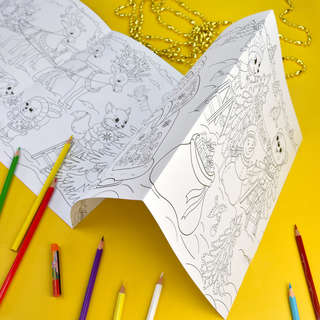 В Новогоднем лесу, Серия Длинные раскраски 3