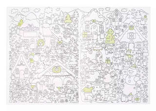 Новогодняя мастерская, Раскраска-гармошка 2